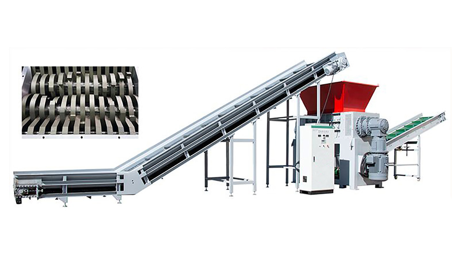 Double Shaft Shear Shredder for Barrel and Soft Material Shredder.mp4